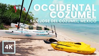 Relaxing Walking Tour of Beach Resort in Cozumel, Mexico | 4K