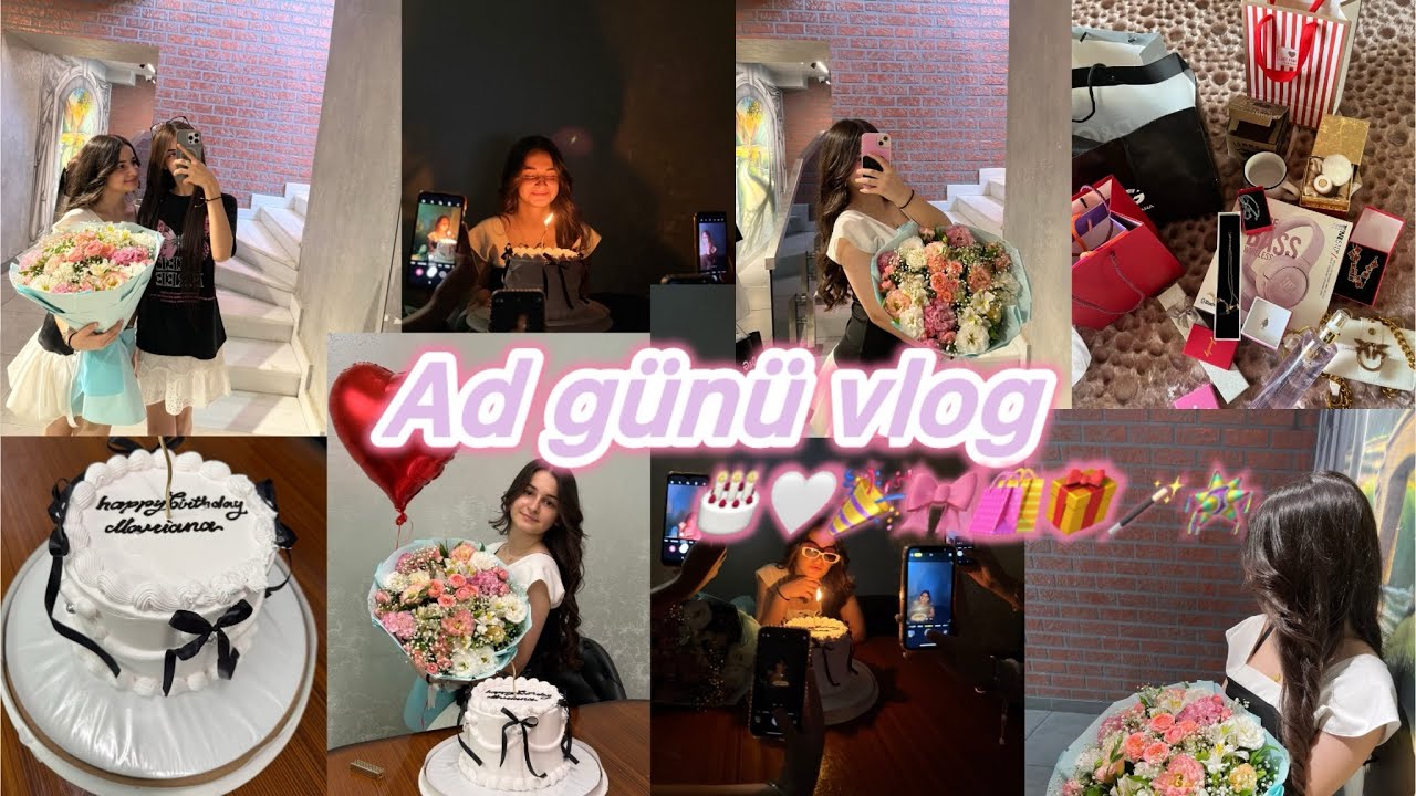 Ad günü vlog🤍🎂🛍️🎀🎉🪄🎁//Aliyeva Məryəm