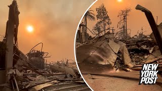 ‘That’s my bedroom right here’: Heartbroken LA resident finds home in rubble