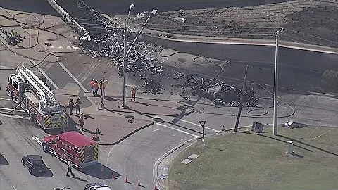 One person dead after fiery semi-truck crash on US...