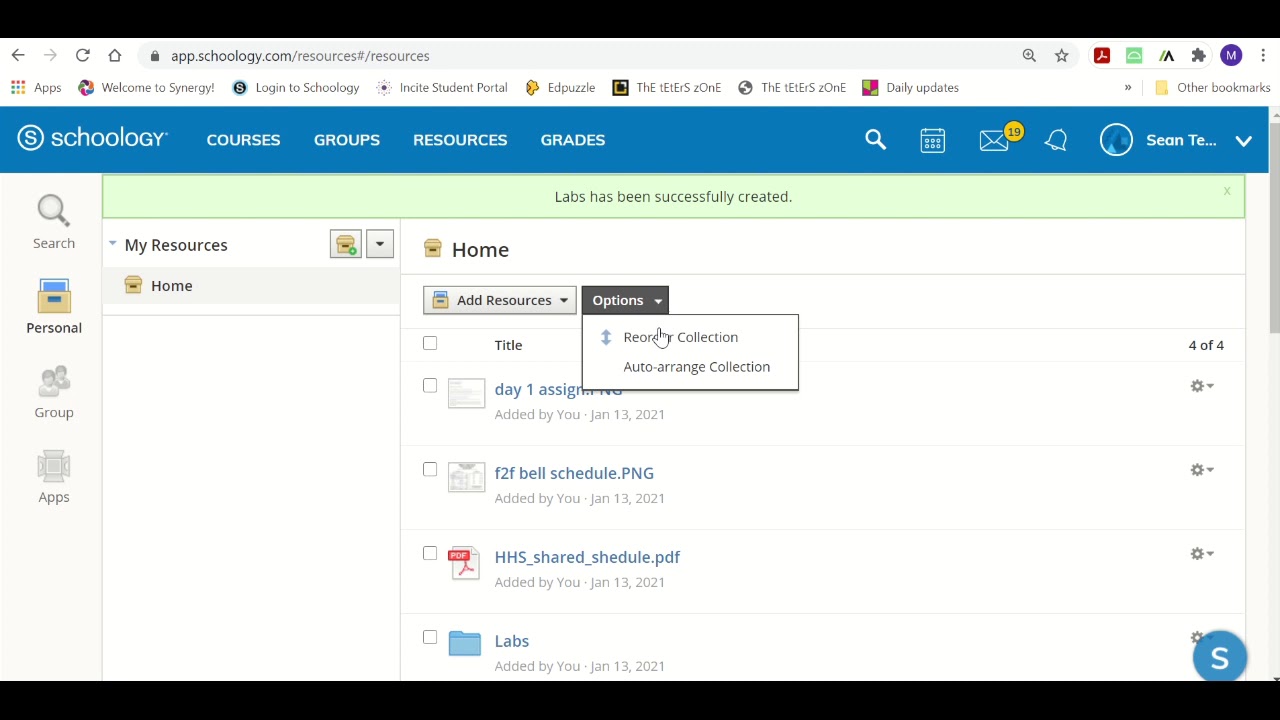 Using Resources In Schoology