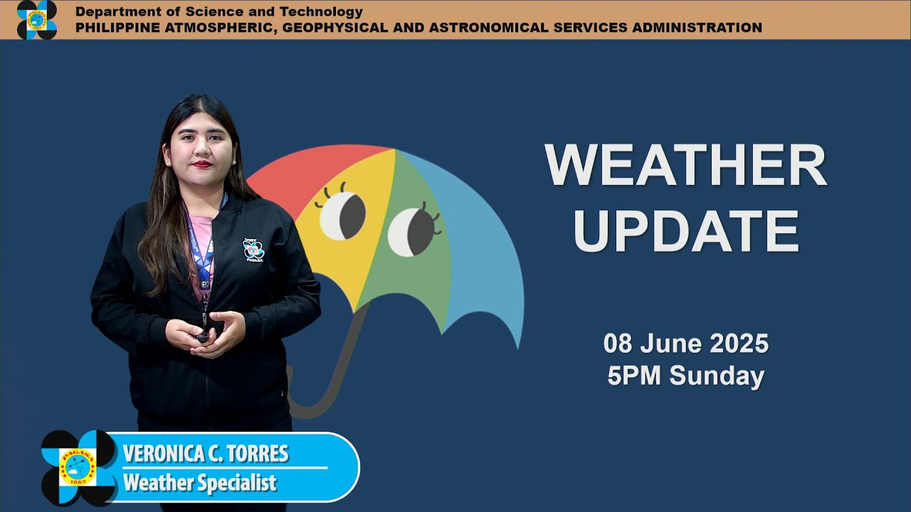 Public Weather Forecast issued at 5PM | June 8, 2025 - Sunday Public Weather Forecast issued at 5PM | June 8, 2025 - Sunday
