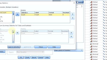 SPSS Tables - Multiple variables with same values