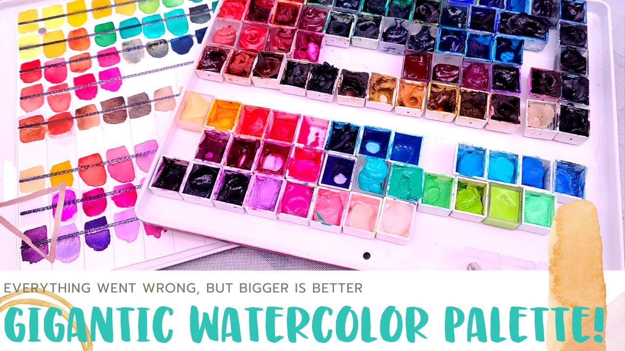 Swatching a watercolor palette sent to me for review by @grabieofficia, watercolor
