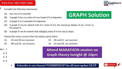 Solution on GRAPH THEORY NOV 2020 PYQ