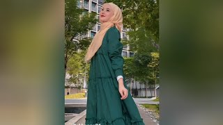 Warna Jilbab Yang Cocok Untuk Gamis Hijau Botol