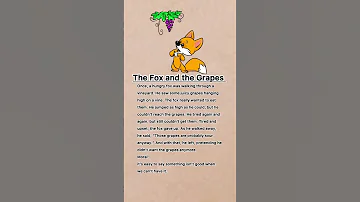 The Fox And The Grapes English Moral Story English Short Story 