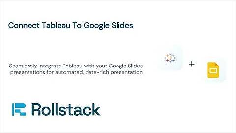 Connect Tableau To Google Slides