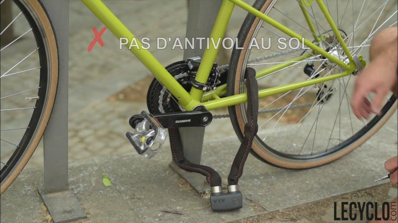 Comment bien attacher son vélo avec un antivol conseils vidéo ! YouTube