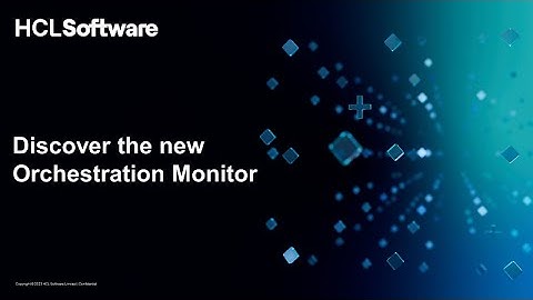 Orchestration Monitor: a brand new interface