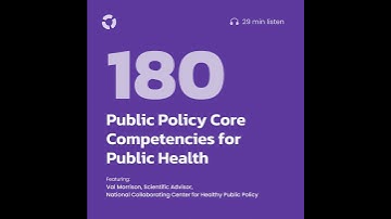 Public Policy Core Competencies for Public Health