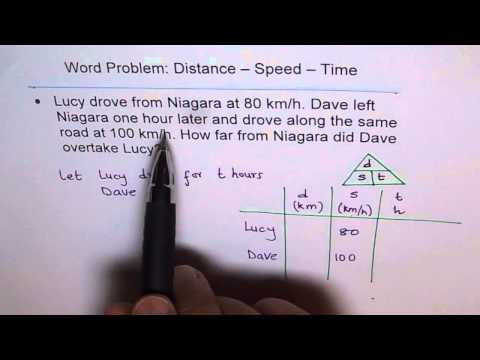 Distance Speed Time Word Problem Time to Overtake