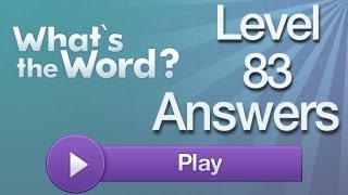 What's the Word Level 83 Answer