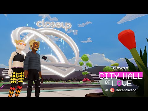 Closeup City Hall of Love on Decentraland where everyone is free to marry the one they love.