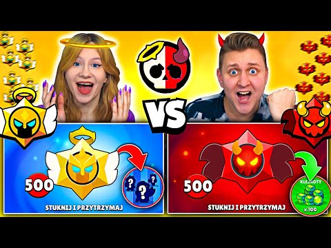 We are opening *500x STARR DROP* DEMONS and ANGELS on 2 SCREENS in BRAWL STARS!😱 (Da Mian VS Staw...