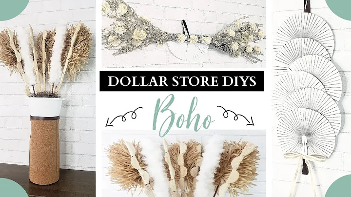 DOLLAR TREE Neutral BOHO DIYS ~ 6 Dollar Store DIY Home Decor Crafts ~ Simple & Cute DIY Decor!