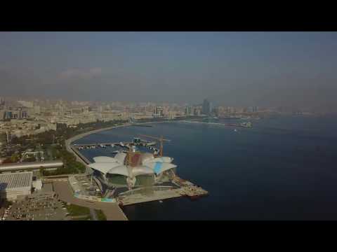 Bakı şəhəri, dronla səmadan görünüş   - Baku city drone footage from the sky