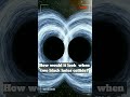 Ever wondered how a black hole collision looks?