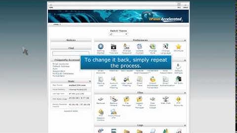 How to change your cPanel theme