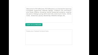 Copy Text to Clipboard Button in HTML CSS & Javascript