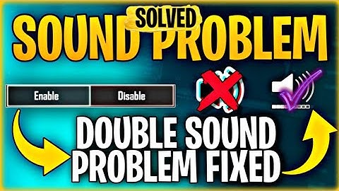Pubg double sound problem Bgmi sound repit problem fix how to fix double sound bgmi