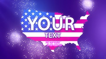 USA States Flags Logo, Video Intro or Outro