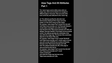 15 Area Tag And All Attributes #shorts  #codingtips #coding #programming #html