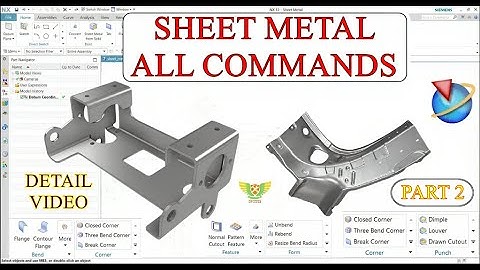 NX sheet metal all command | Complete tutorial on Sheet metal design in NX #sheetmetaldesign PART 2