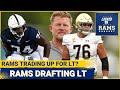 Rams trading up for lt joe alt olu fashanu les snead mcvay answer 2024 nfl draft questions