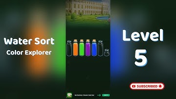 🎮 Water Sort Color Explorer Level 5 Walkthrough | SolutionGuruji 🌍