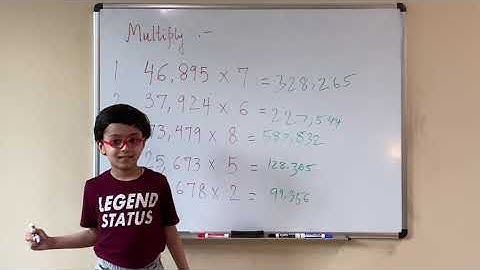Mental Math - Multiplication of a 5-digit number by 1-digit number