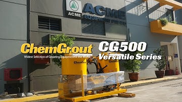 ChemGrout CG500 Versatile Series Grouting System Features