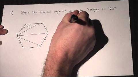 Finding the size of the interior angle of a hexagon easily