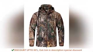 Men's Silent Soft Shell Camouflage Tactical Jacket Waterproof Warm Fleece Hunting Jackets Outdoor screenshot 4