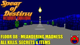 Wolfenstein 3D Spear of Destiny: Ultimate Challenge - 08 Meandering Madness - All Secrets screenshot 2