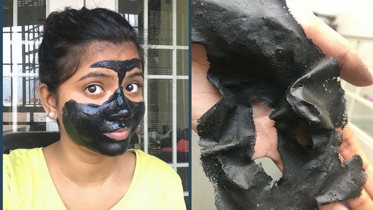 Charcoal Peel off mask DIY for Blackhead or whitehead removal on nose