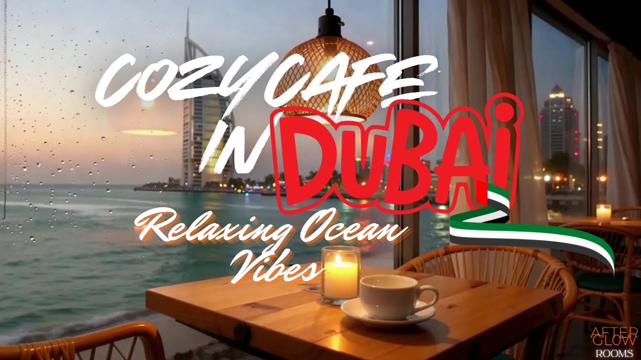 Dubai Beach Café Ambience – Ocean Waves & Light Arabic Music for Relaxation & Calm
