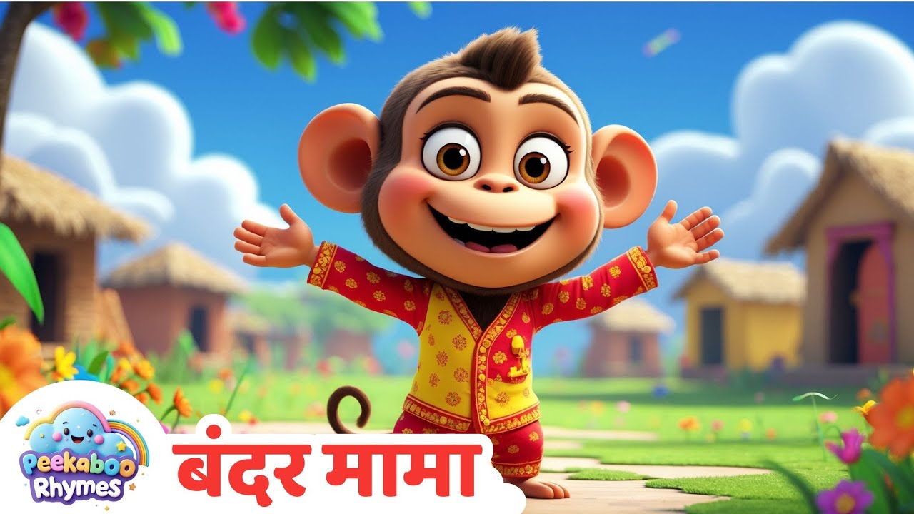 Bandar Mama Pahan Pajama | Popular Hindi Nursery Rhyme | Kids Cartoon Song | Best Hindi Rhymes