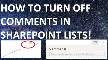 How to Turn OFF - Comments box in SharePoint Lists!