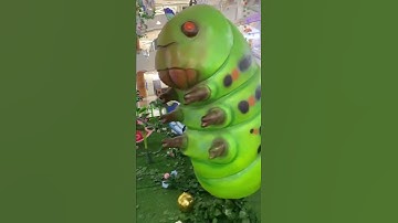 Giant butterfly and caterpillar