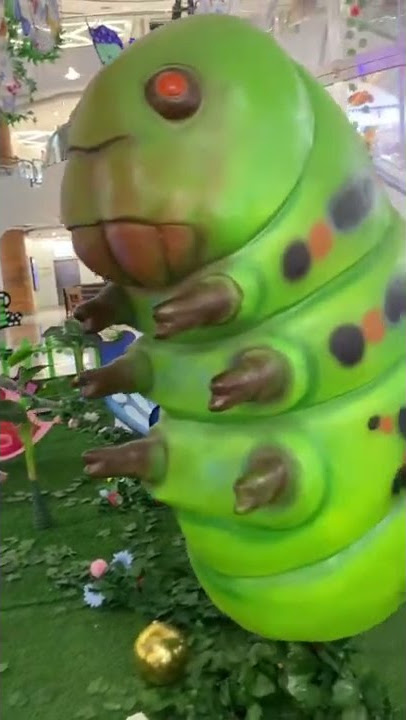 Giant butterfly and caterpillar