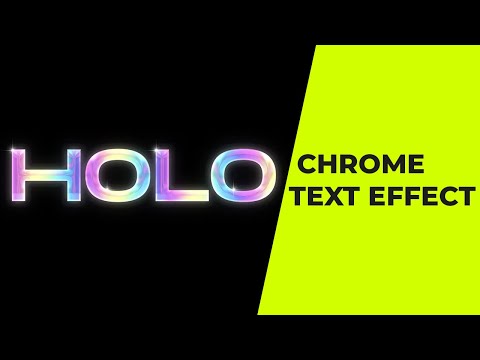 Video: How To Make Iridescent Text