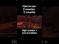 Minecraft C and E counter usage #minecraft #speedruning #gaming