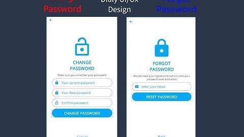 Forgot Password UI | Change Password UI in Android Studio | XML Tutorials.