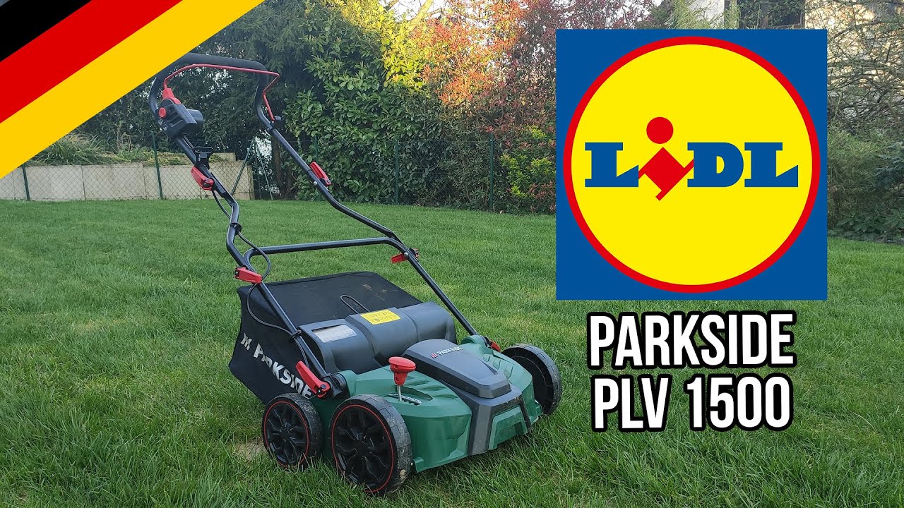 PARKSIDE 2-in-1 Elektro Vertikutierer / Lüfter PLV 1500 50 l  Fangsackvolumen Lidl - YouTube