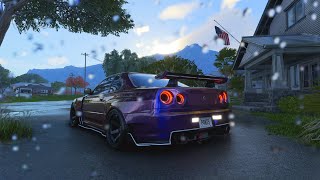 BlackPanthaa’s NISSAN R34 GTR!! This Car is INSANE!!! Midnight Purple Paint.