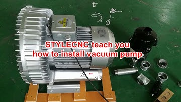 How do you connect the vacuum pump to your CNC wood router?