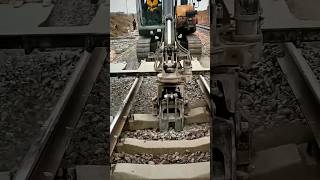 Railway pillow replacement construction #railway #excavator  #constructionmaterials