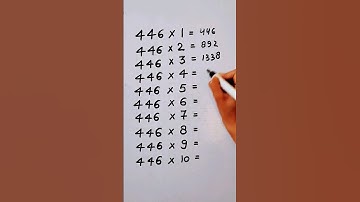 Write the Table of 446 in 16 second only..#maths #mathshack #mathstricks ‎@study_care0 
