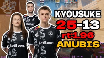 kyousuke (25-13) rt:1.96 w/Mokuj1n/baz l EU FACEIT RANKED (anubis) | #cs2 #pov